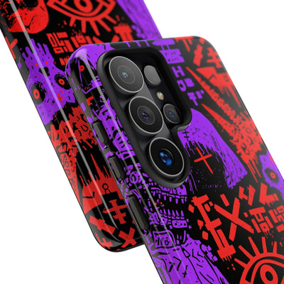 Underground Cyber Glyphs · Tough Phone Case for Samsung · Black