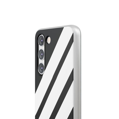 Obsidian White Bars · Soft Phone Case for Samsung