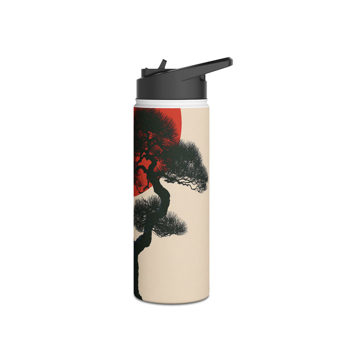 Crimson Sun Bonsai · Insulated Water Bottle · Beige