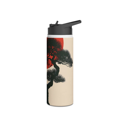 Crimson Sun Bonsai · Insulated Water Bottle · Beige