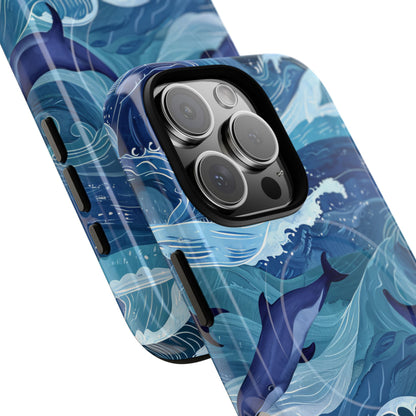 Dolphin Waves iPhone 16 Pro Case - Tough+