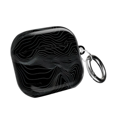 Obsidian Contour Elevation · Hard Case for AirPods & AirPods Pro · Black