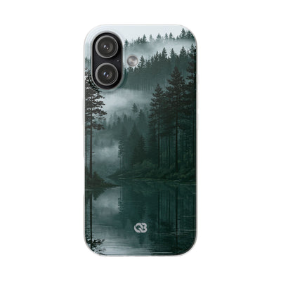 Green Lite Phone Case for iPhone - Misty Evergreen Mirror