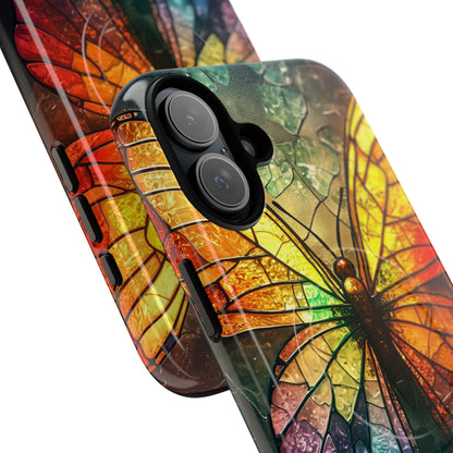 Stained Glass Butterfly iPhone 16 Plus Skal - Tough+