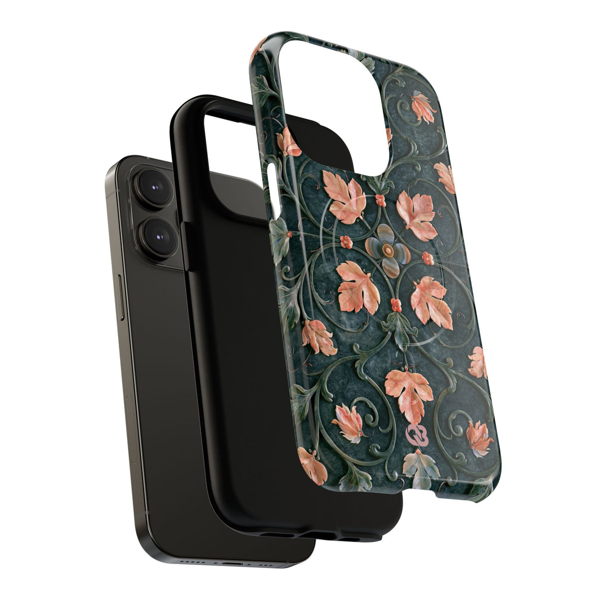 Florentine Rose Arabesque · Tough 2.0 Magnetic Phone Case for iPhone · Green