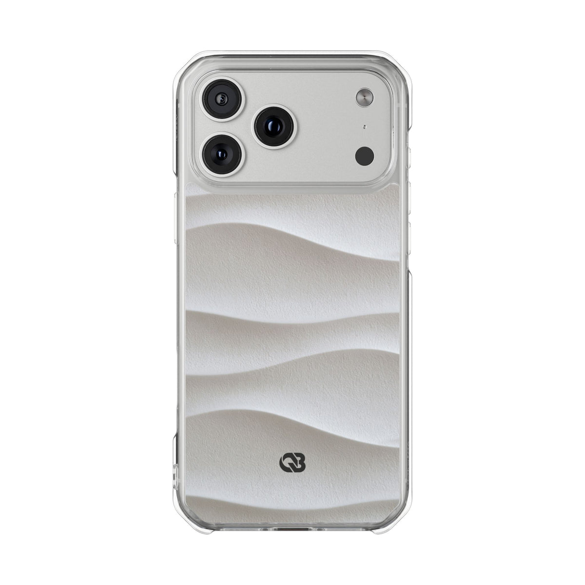 Sculpted Dune Relief · Clear Impact Magnetic Phone Case for iPhone ·  White