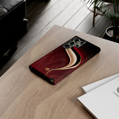 Gilded Crimson Flow · Tough Phone Case for Samsung · Red