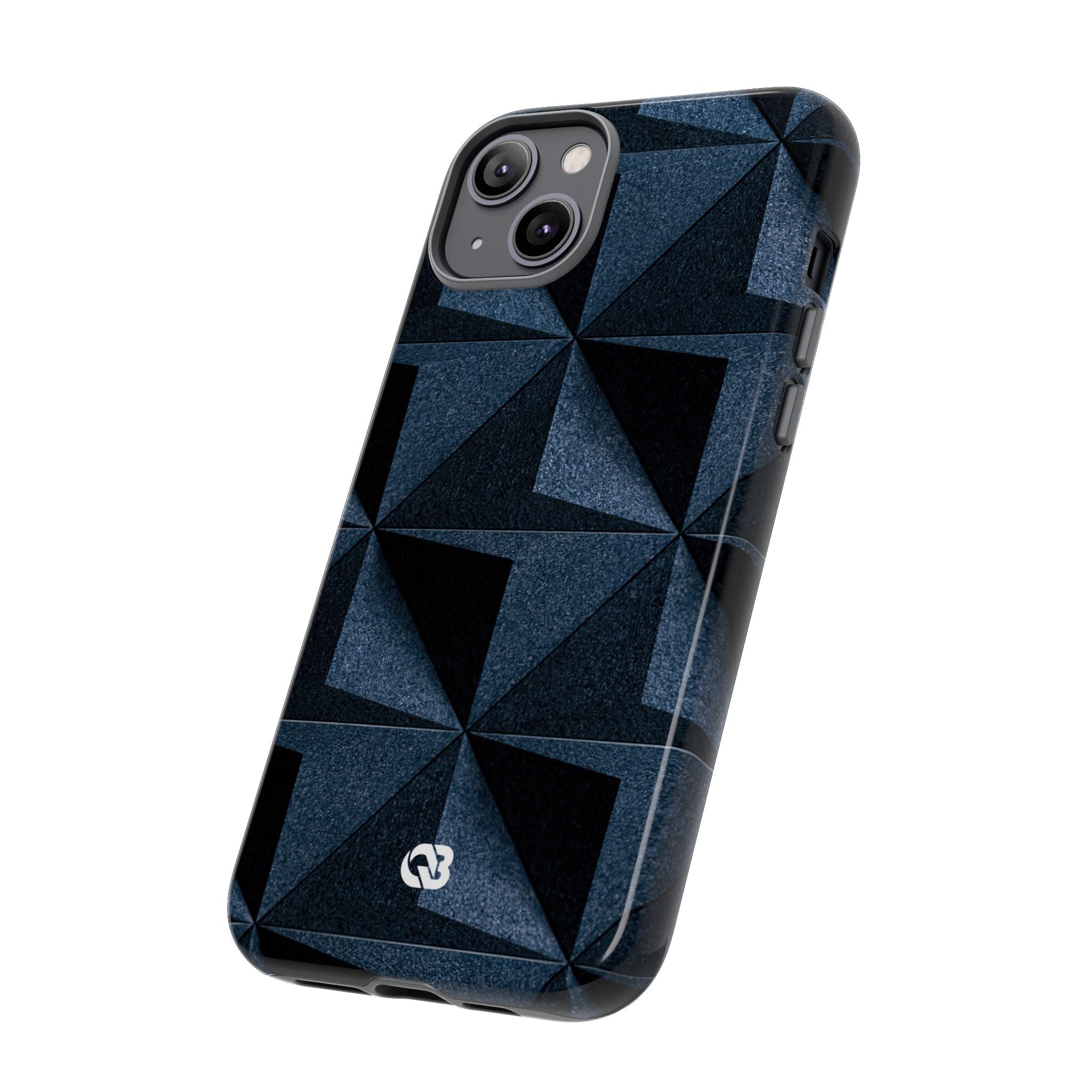 Blue Tough Phone Case for iPhone - Indigo Basalt Facets