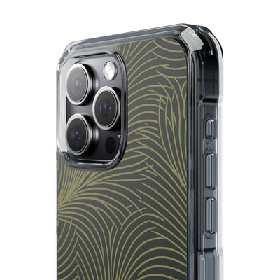 Green Impact MagSafe Phone Case for iPhone - Dark Olive Plume
