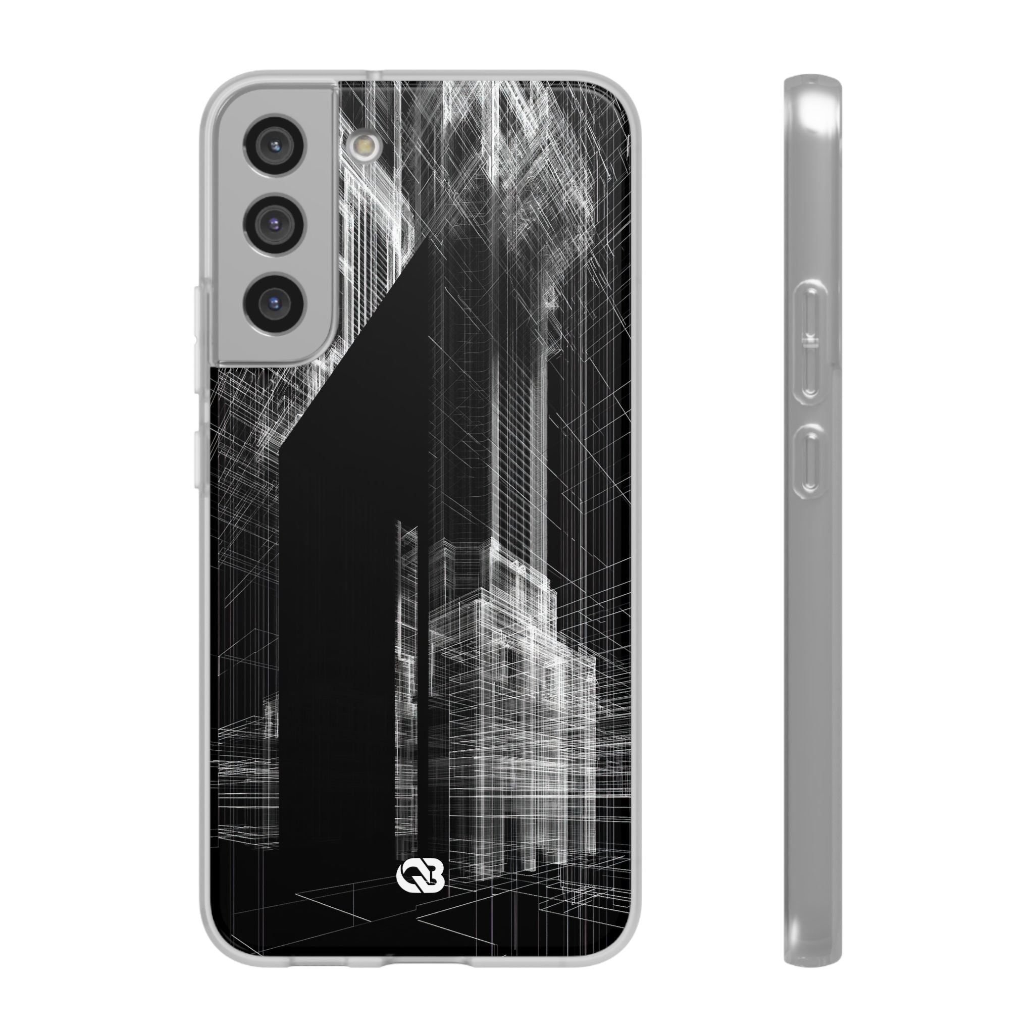 Black Lite Phone Case for Samsung - Ghost Urban Wireframe