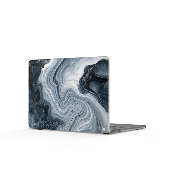 Suminagashi Ink Flow · Clear Hard Case for MacBook · Grey