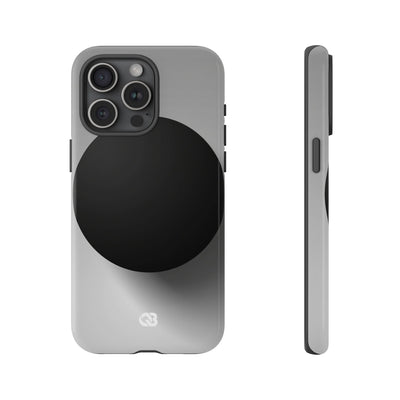 Grey Tough Phone Case for iPhone - Matte Onyx Sphere
