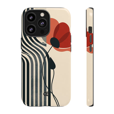 Modernist Poppy · Tough Phone Case for iPhone · Beige