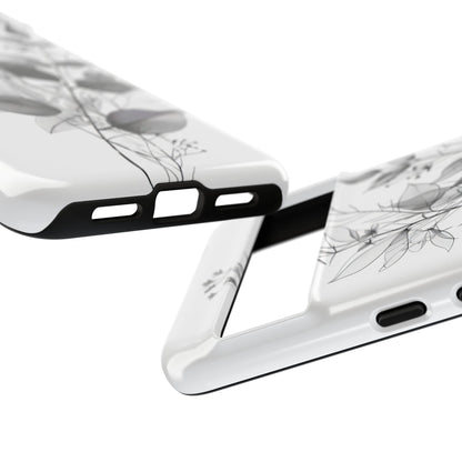 Veined Leaves Gray Google Pixel 8 Pro Case - Tough