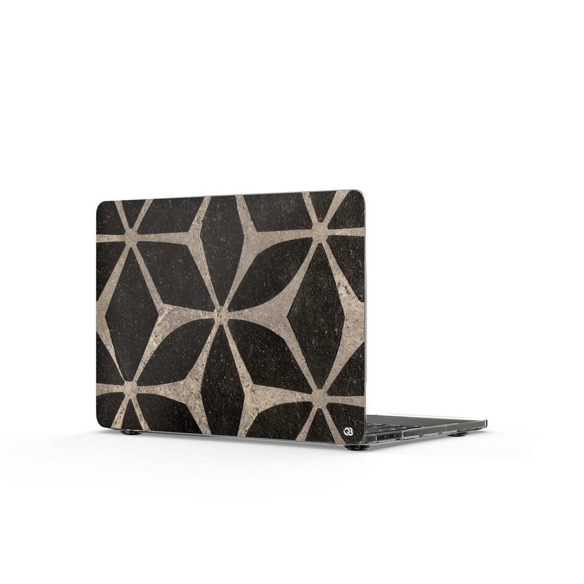 Concrete Mosaic Star · Clear Hard Case for MacBook · Black