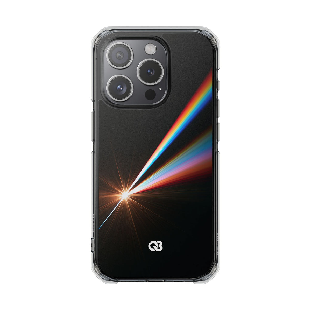 Spectral Refraction · Clear Impact Magnetic Phone Case for iPhone · Black