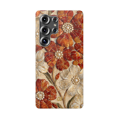 Carnelian Pearl Bloom · Lite Phone Case for Samsung · Orange