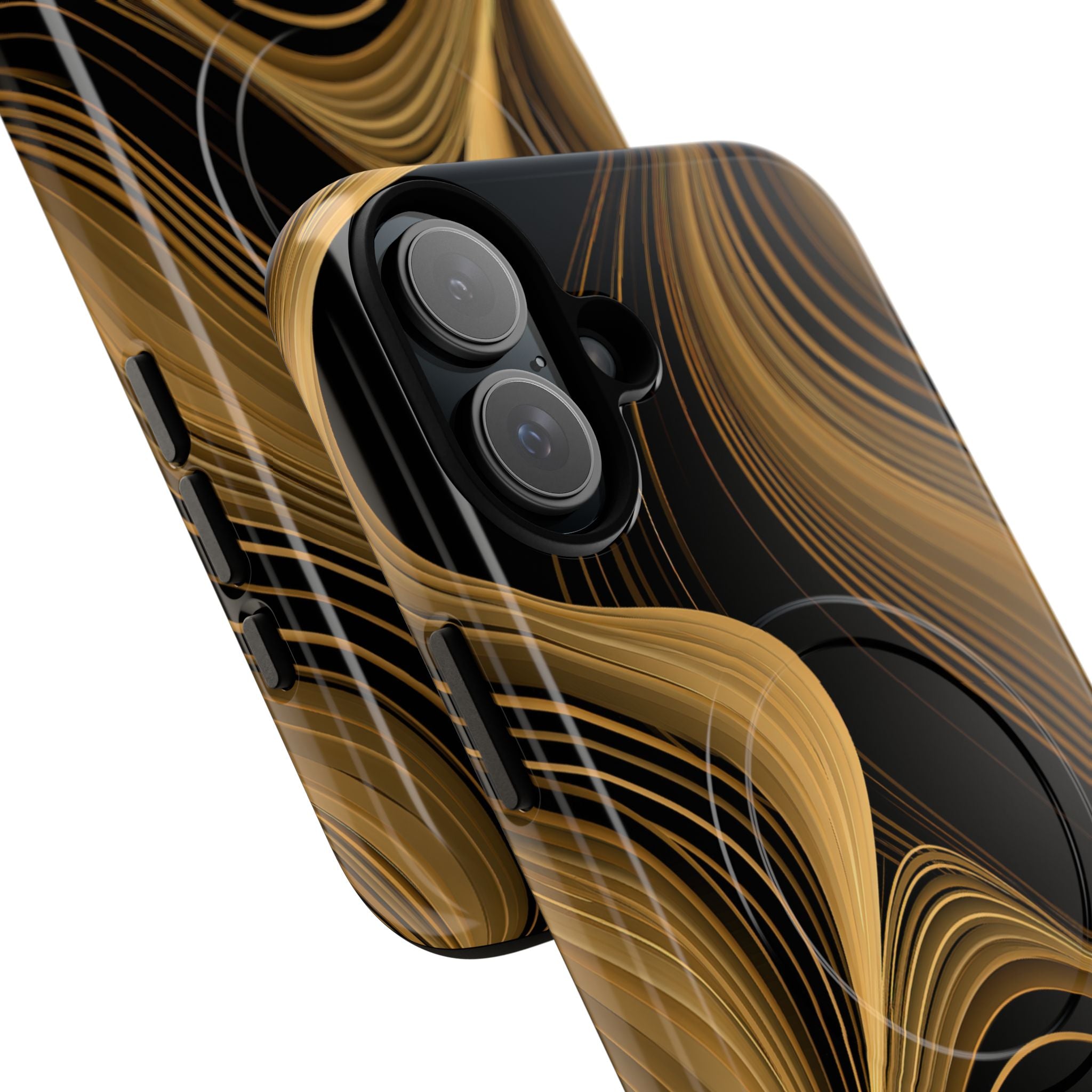 Gold Tough 2.0 Magsafe Phone Case for iPhone - Molten Copper Strands