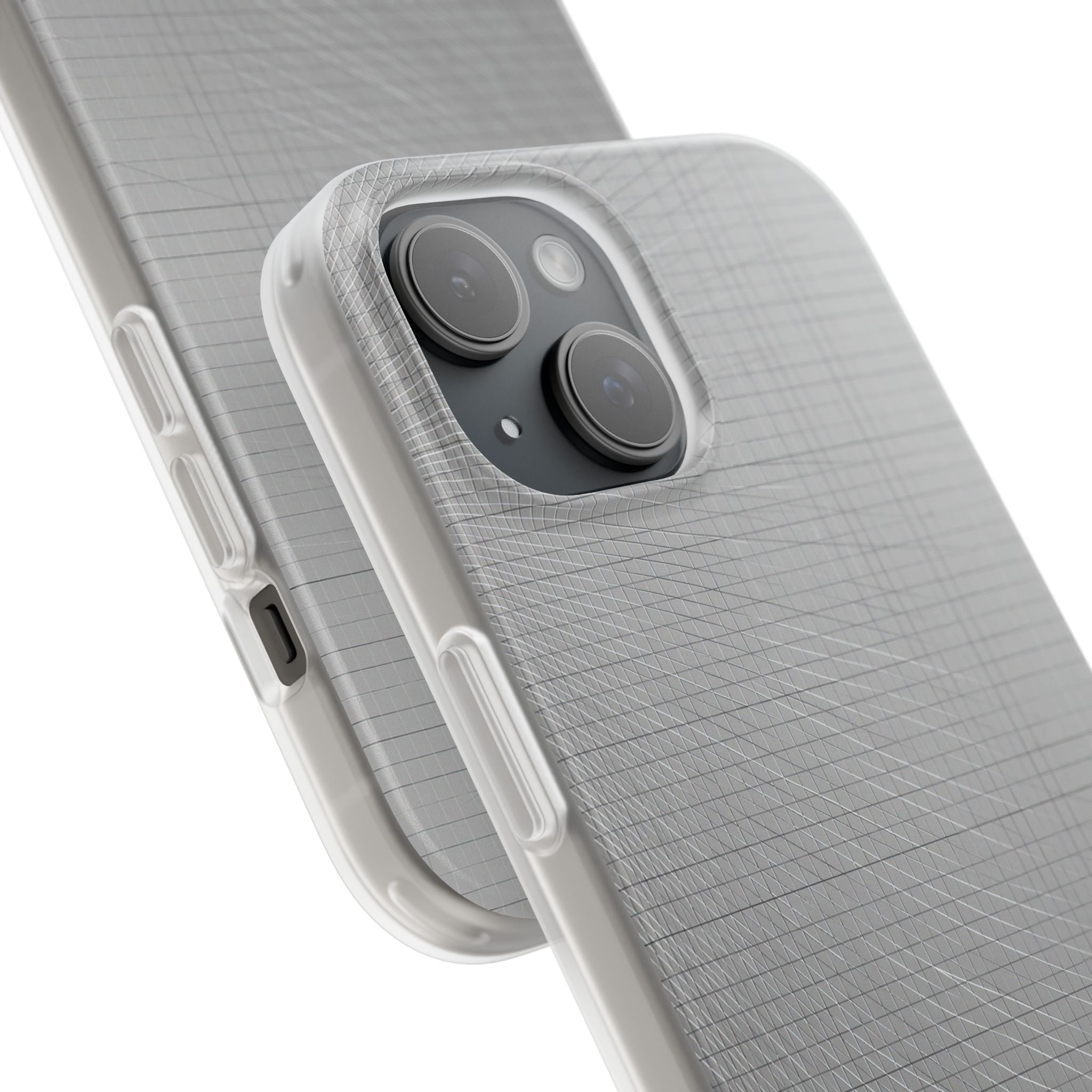Grey Lite Phone Case for iPhone - Chrome Mesh Warp