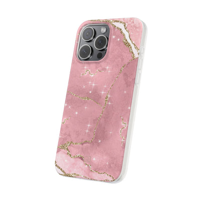 Rose Sparkle Marble · Soft Coque de téléphone pour iPhone