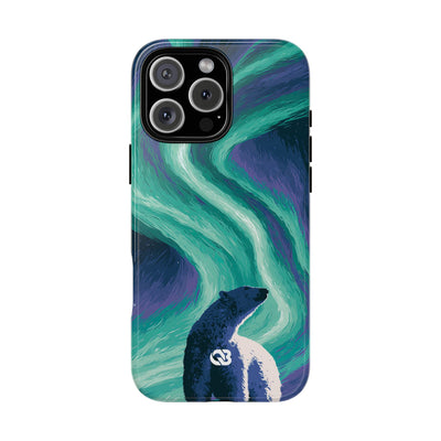 Arctic Aurora Bear · Tough Phone Case for iPhone · Teal