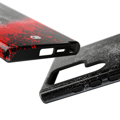 Crimson Noir Drip · Tough Phone Case for Samsung · Black