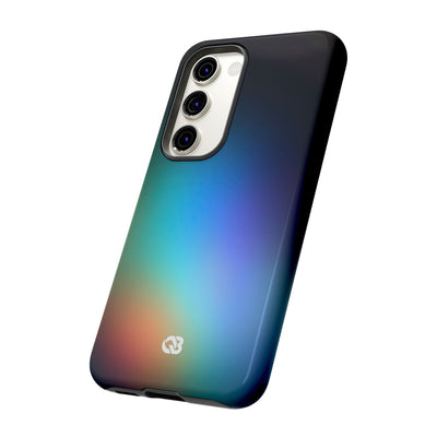 Black Tough Phone Case for Samsung - Electric Prism Grain