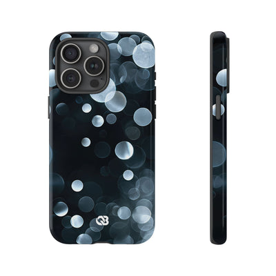 Black Tough Phone Case for iPhone - Silver Orbit Glow
