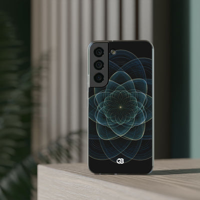 Blue Lite Phone Case for Samsung - Celestial Wireframe Bloom
