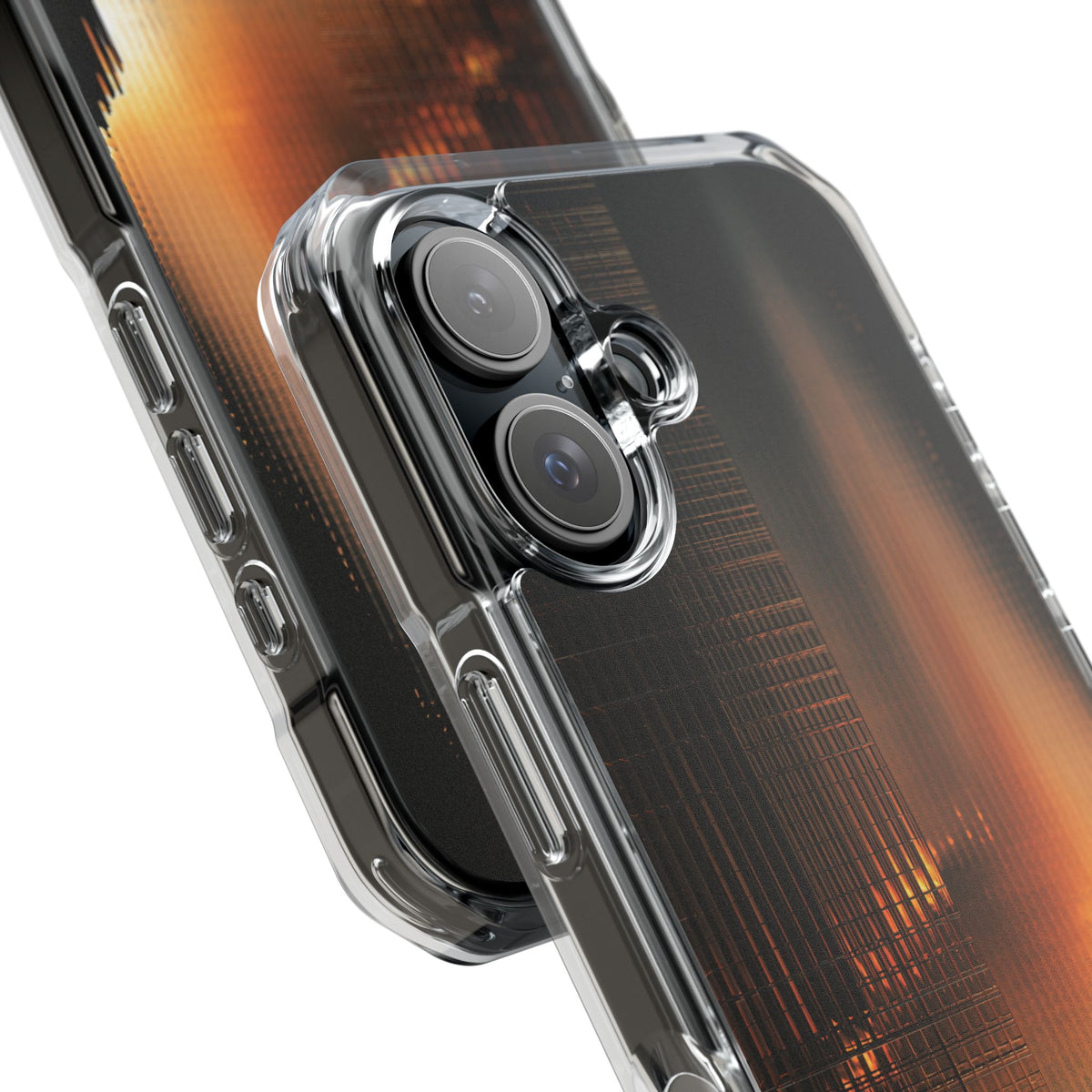 Luminous Grid · Clear Impact Magnetic Phone Case for iPhone · Black