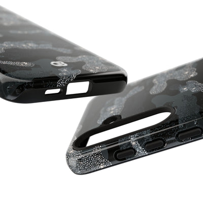 Glitter Shadow Camo · Tough Phone Case for Samsung · Black