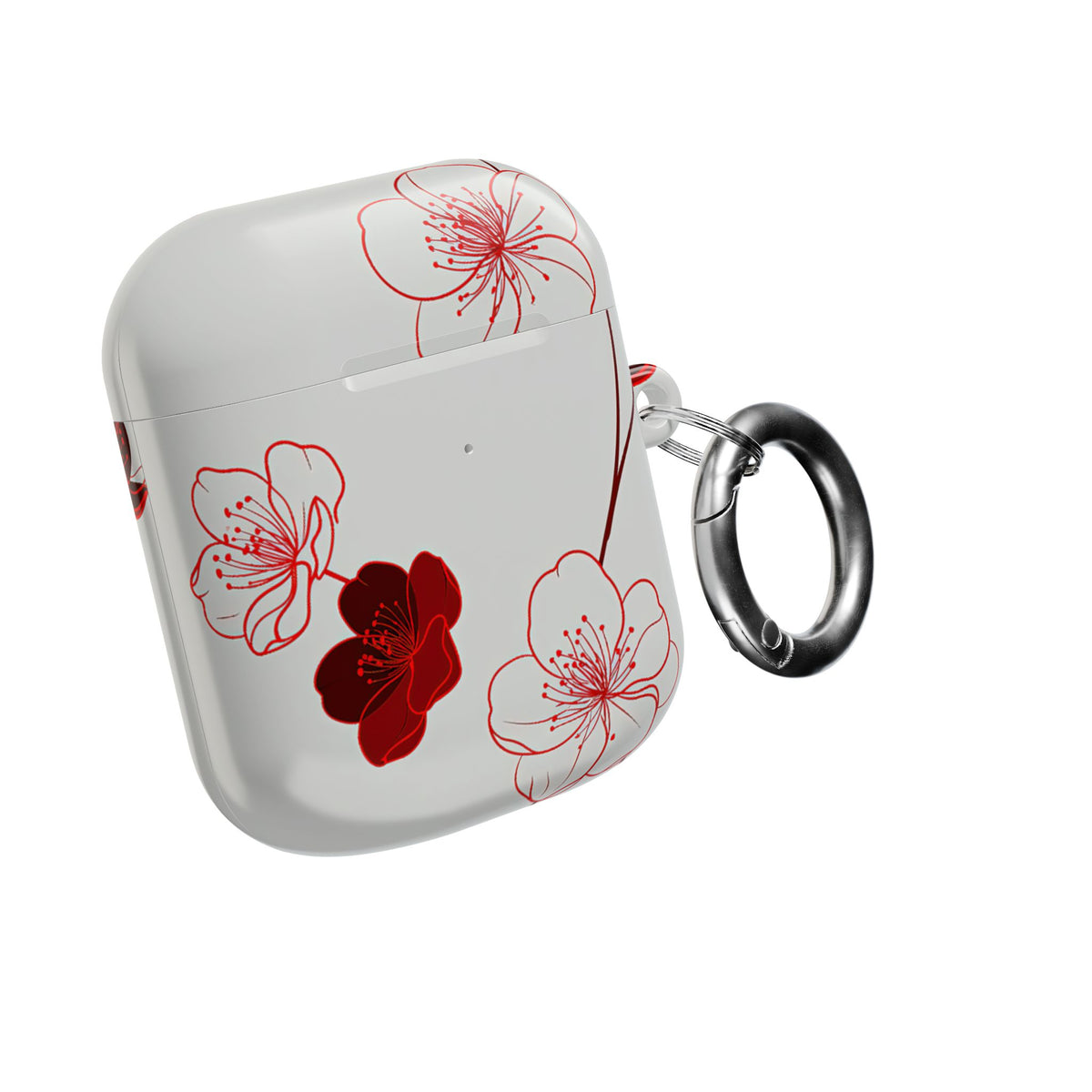 Crimson Sakura Blossom · Hard Case for AirPods & AirPods Pro · Red