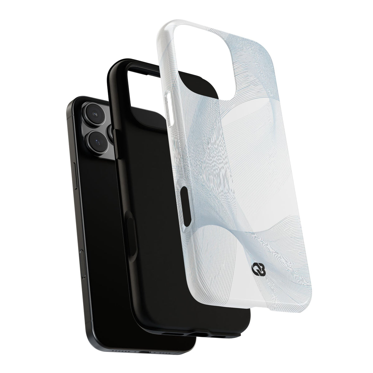 Glacial Contour Waves · Tough Phone Case for iPhone · White
