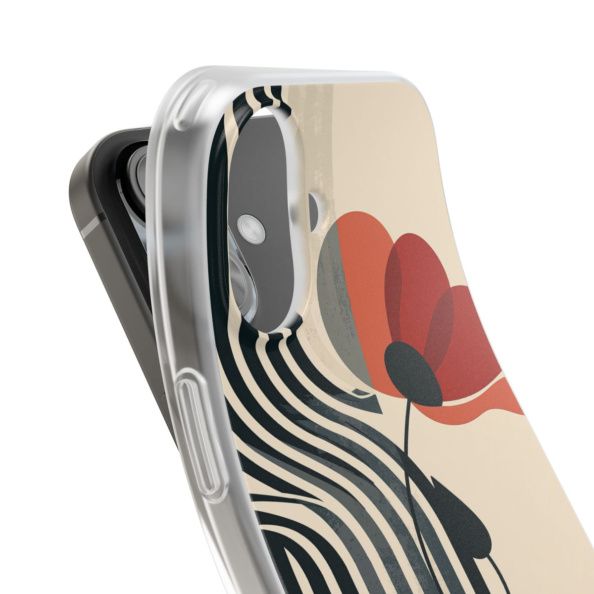 Modernist Poppy · Lite Phone Case for iPhone ·  Beige