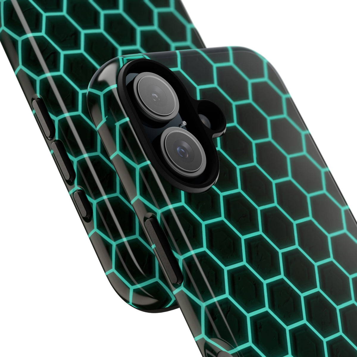 Neon Hex Spectrum · Tough Phone Case for iPhone · Teal