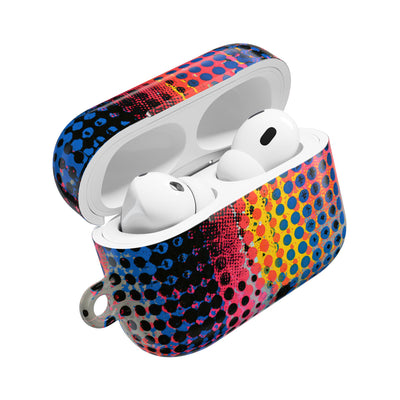 Chromatic Halftone Grid · Hard Case for AirPods & AirPods Pro · Blue
