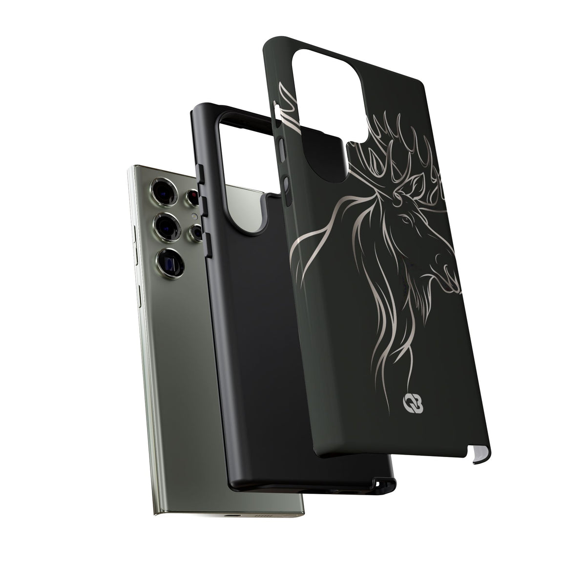 Nordic Moose Contour · Tough Phone Case for Samsung · Black