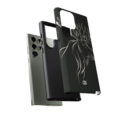 Nordic Moose Contour · Tough Phone Case for Samsung · Black