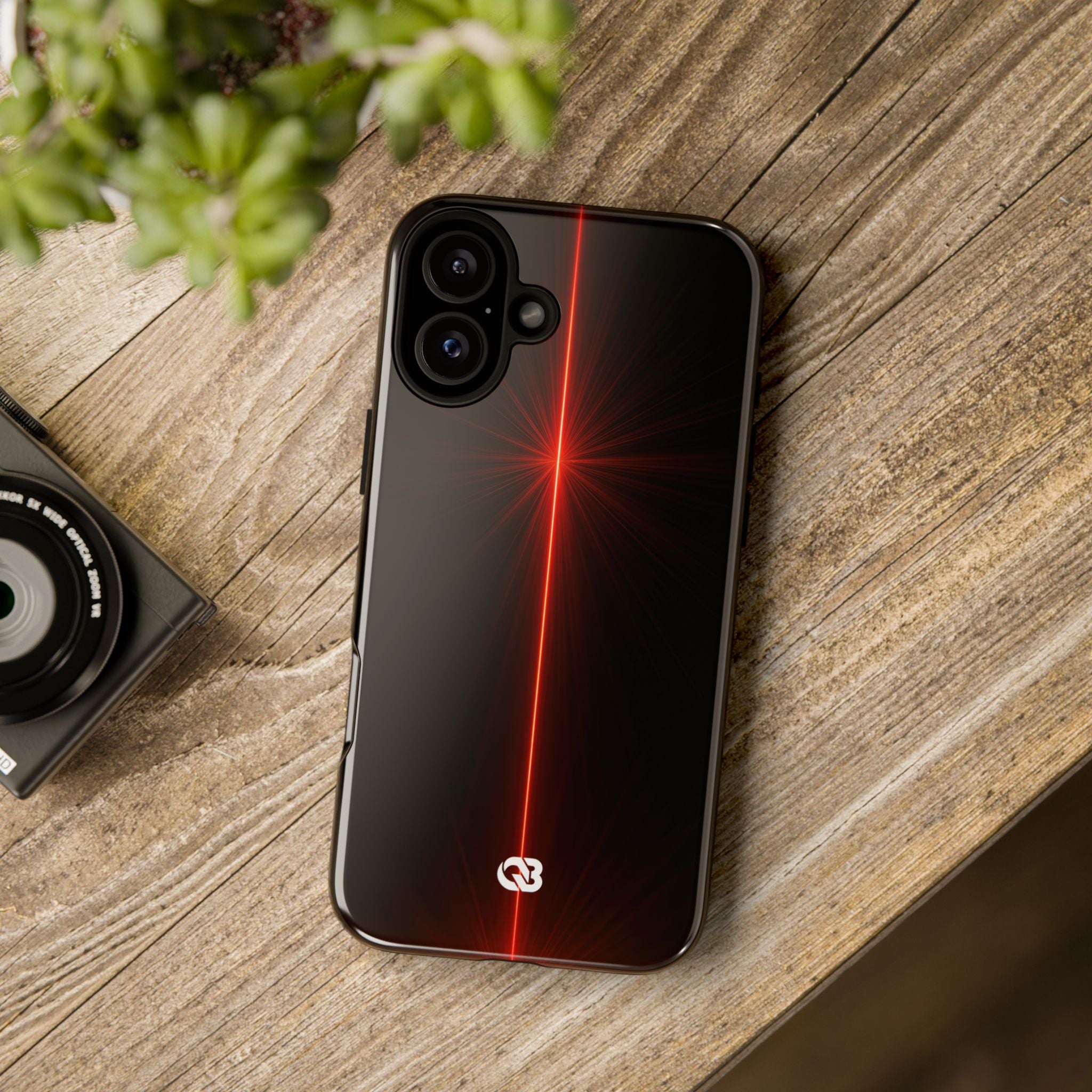 Red Tough Phone Case for iPhone - Crimson Flare Vector