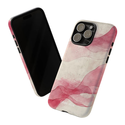 Crimson Waves iPhone 15 Pro Max Case - Tough