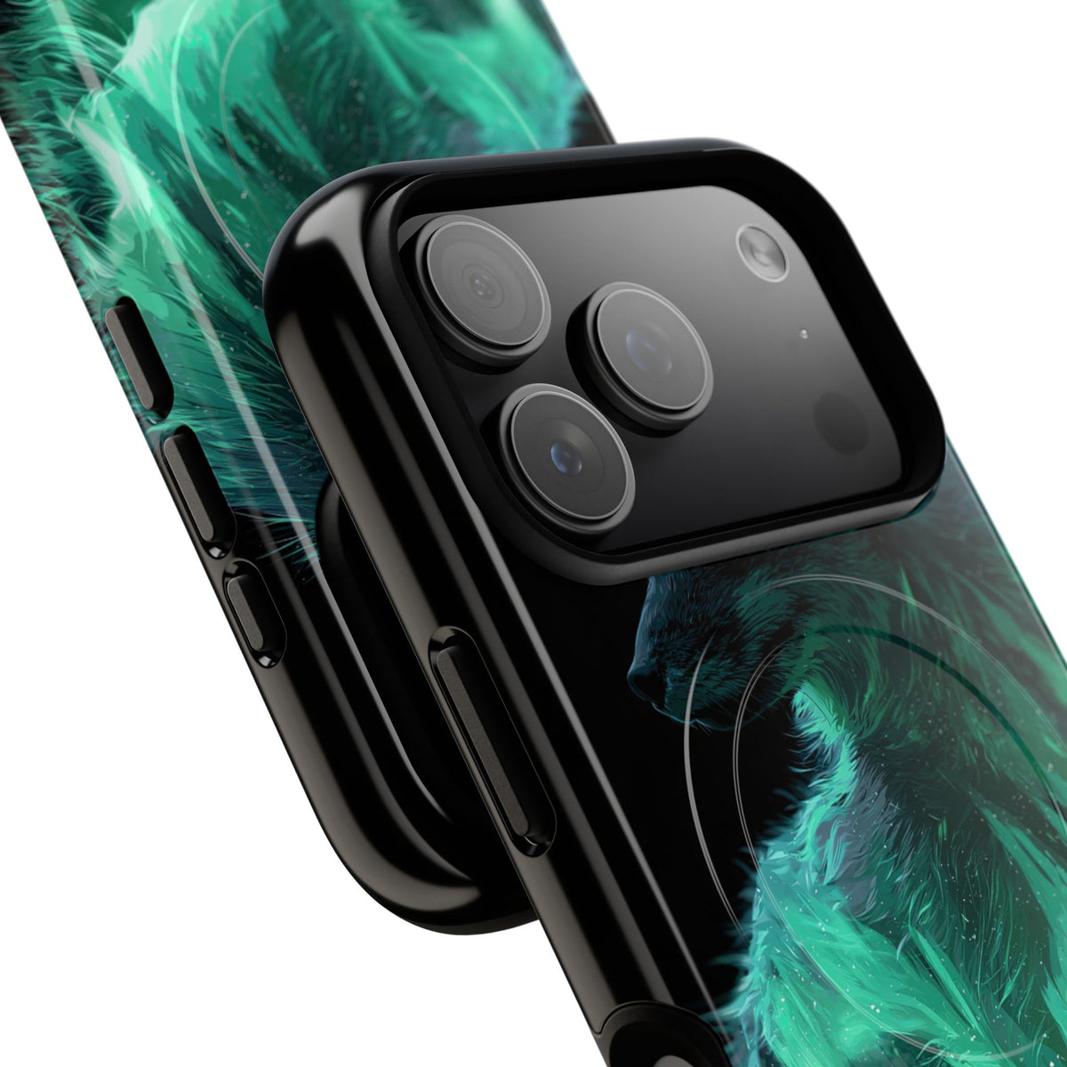 Nordic Aurora Fox · Tough 2.0 Magnetic Phone Case for iPhone · Teal