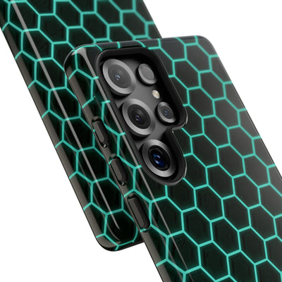Neon Hex Spectrum · Tough Phone Case for Samsung · Teal