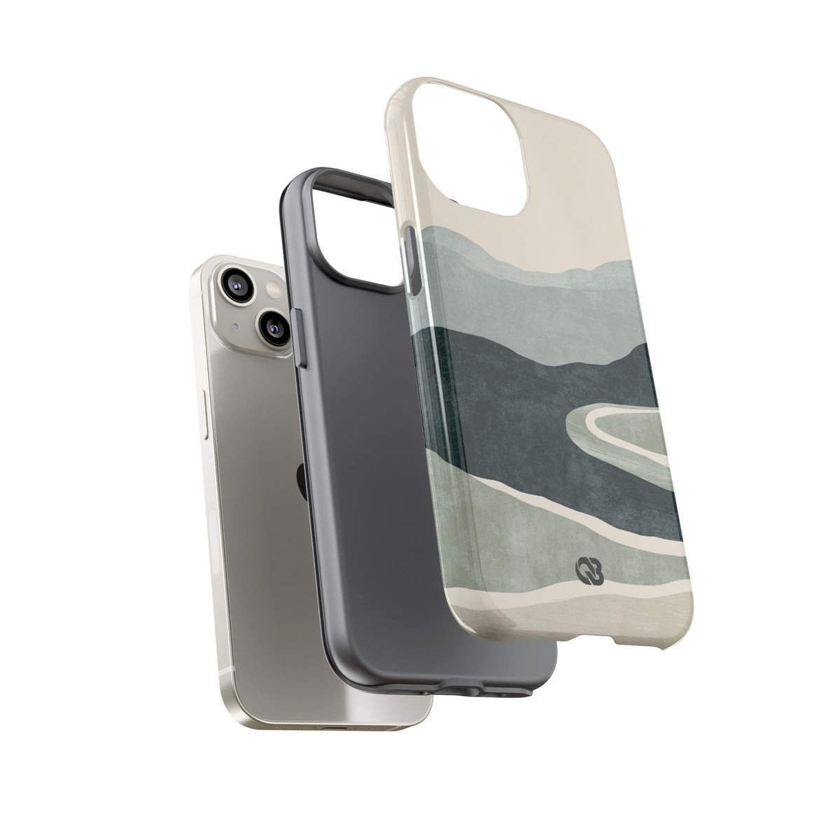 Muted Valley Vista · Tough Phone Case for iPhone · Green