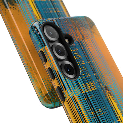 Cyber Glitch Stream · Tough Phone Case for Samsung · Teal