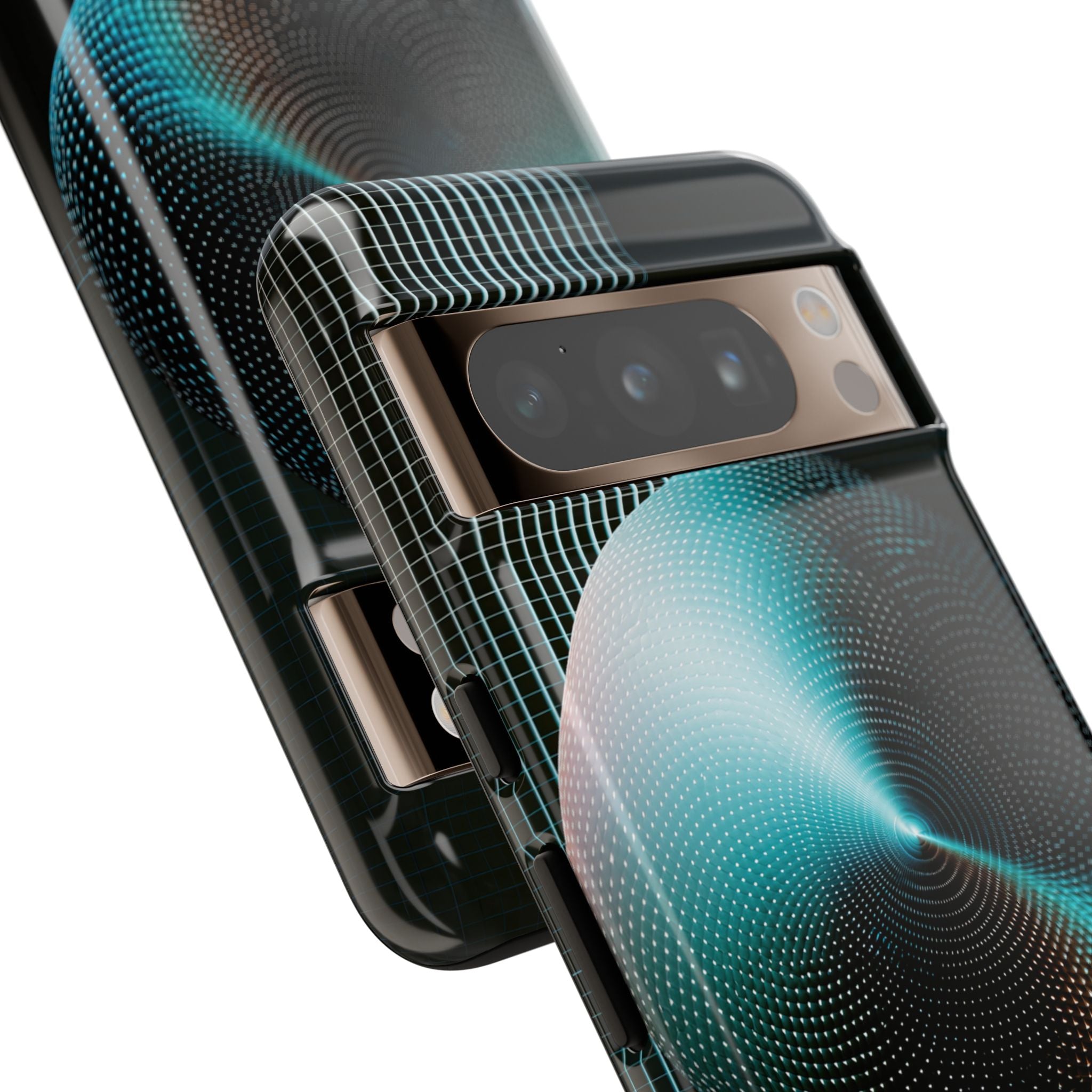 Blue Tough Phone Case for Google Pixel - Cyan Vector Sphere