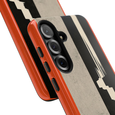 Orange Tough Phone Case for Samsung - Orange Monolith Rift