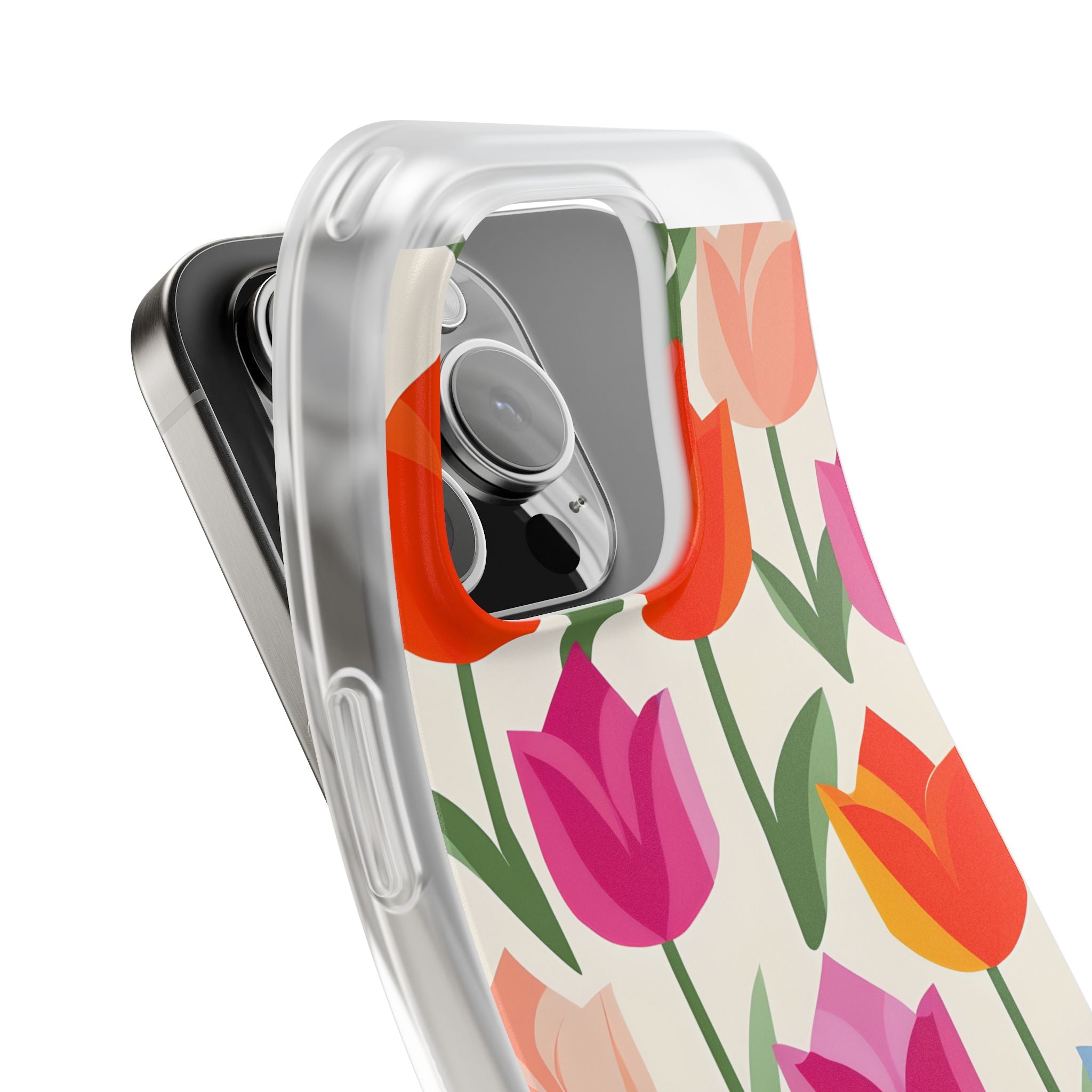 Vibrant Petal Grid · Soft Phone Case for iPhone