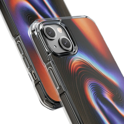 Prismatic Resonance · Clear Impact Magnetic Phone Case for iPhone · Purple
