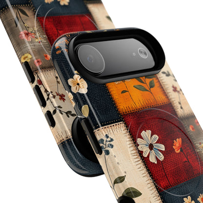 Patchwork Blooms iPhone 17 Air Case - Tough+ - CASE•BOB
