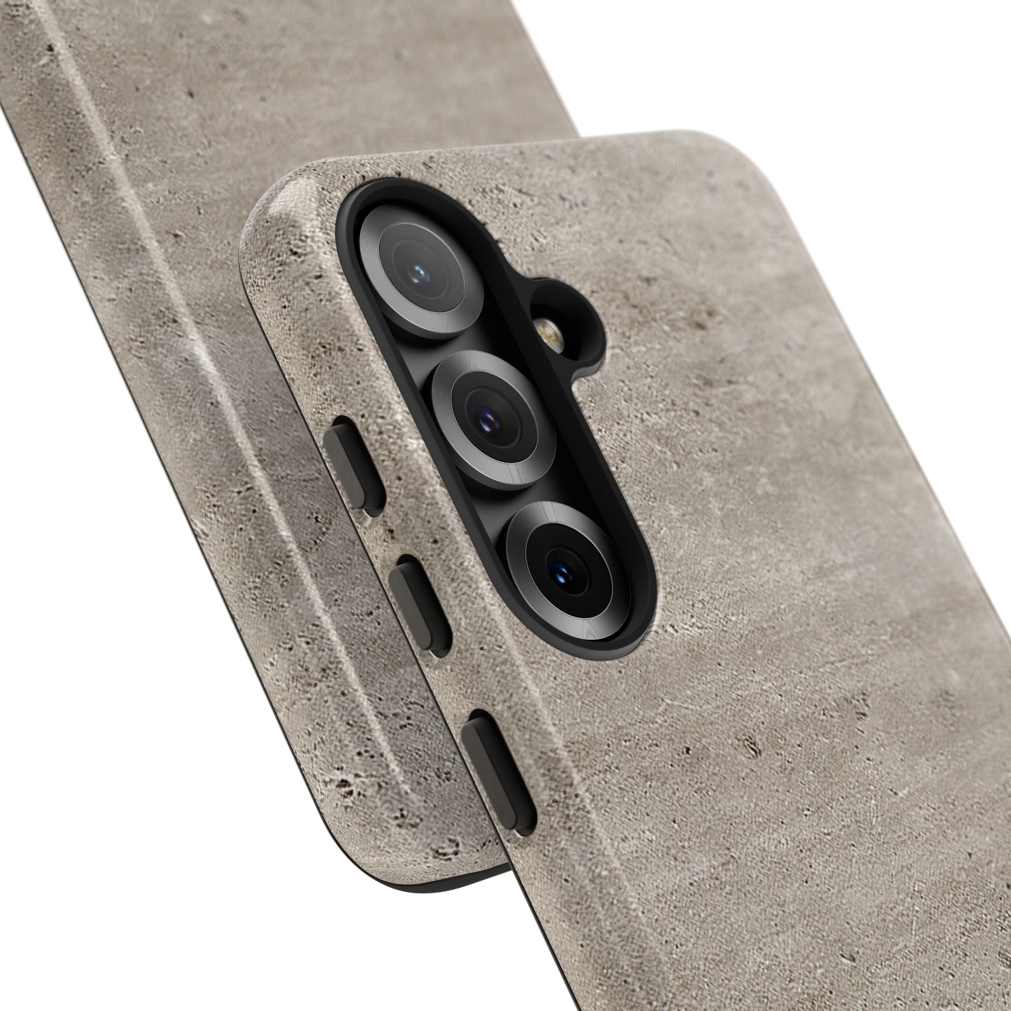 Grey Tough Phone Case for Samsung - Brutalist Stone Grit